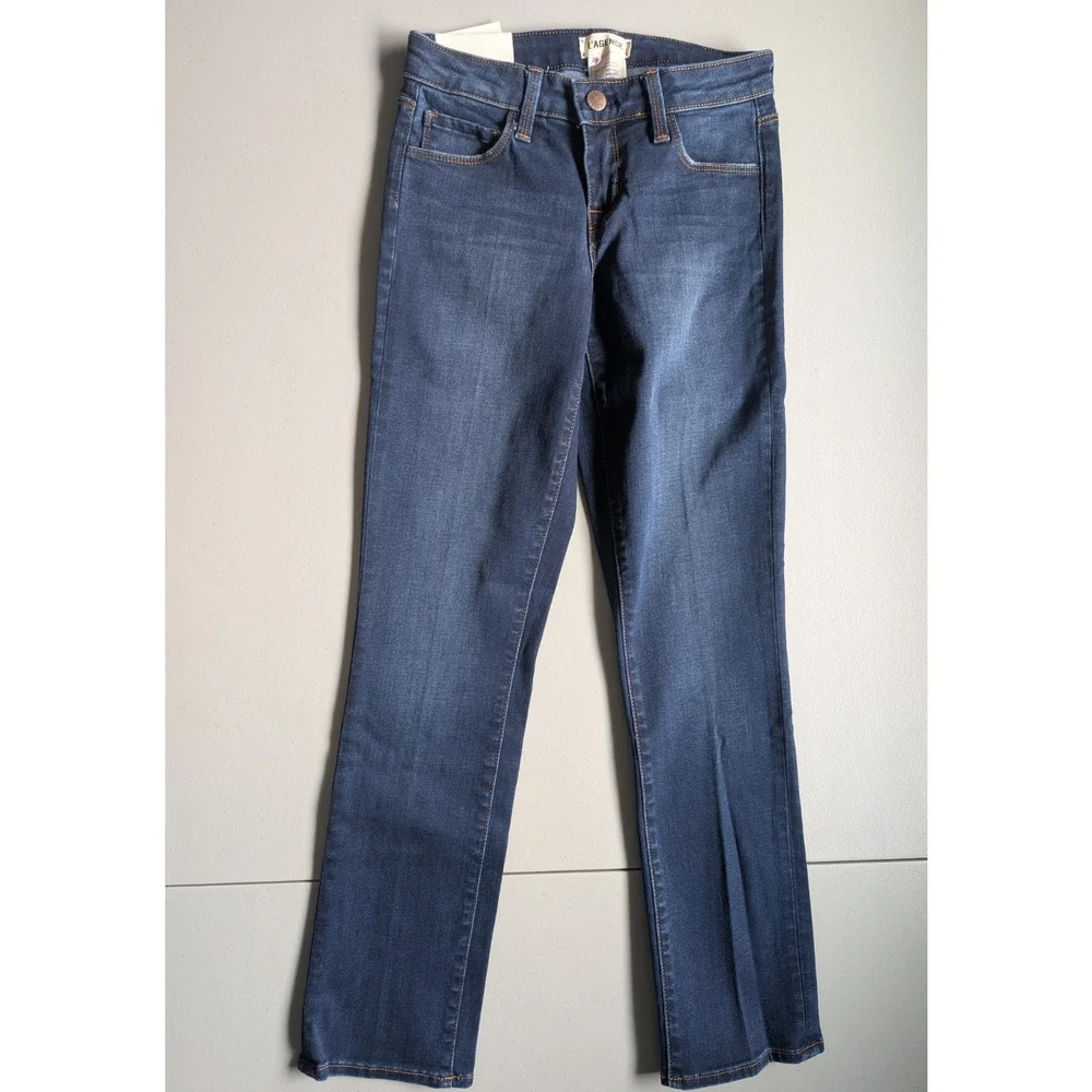 NWOT L'Agence coco mid rise slim straight jeans Size 24 Blue #9NA53
